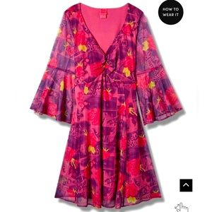 TORRID Betsey Johnson Mini Bell Sleeve Dress